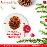 9 Faced Natural Nepali Rudraksha Beads